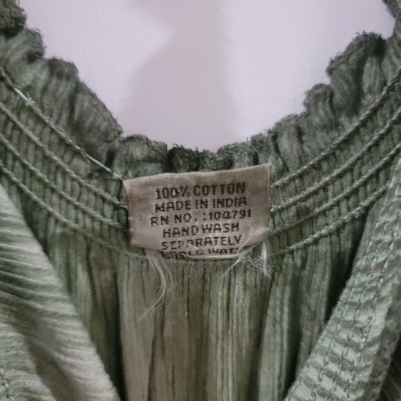 Advance Apparels Womens Dress One Size Green Milkmaid Fairy Ren Faire - Picture 6 of 8